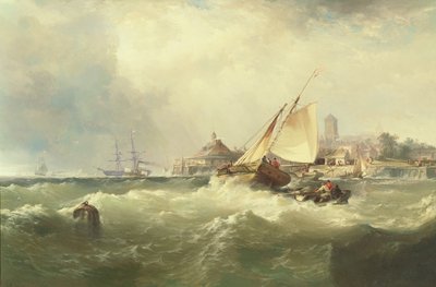 New Castle sur le Delaware - Edward Moran