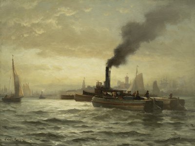 Port de New York, N.Y.C, 1880 - Edward Moran