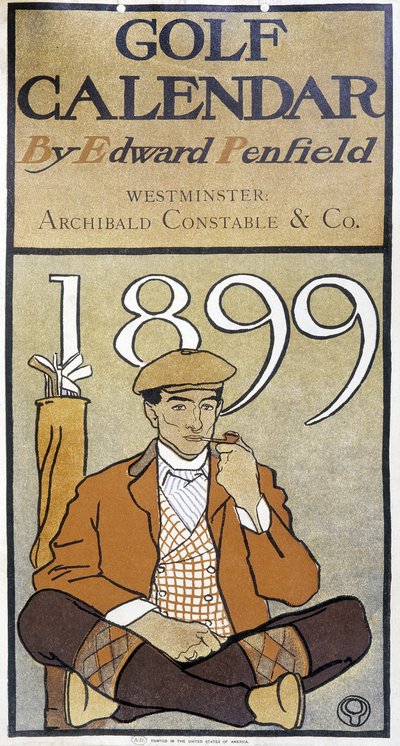 Calendrier : "Golf Calendar" par Edward Penfield - Edward Penfield