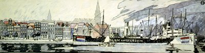 La Hollande et ses navires. Aquarelle par Edward Penfield - Edward Penfield