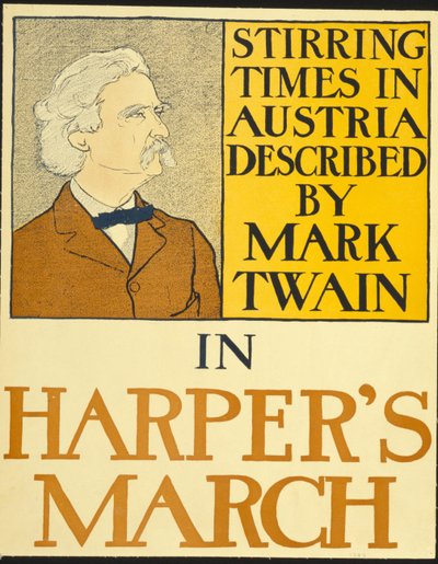 Mark Twain dans le numéro de mars 1898 de Harper
