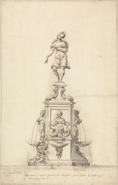 La fontaine de Diane, Bushy Park : Conception originale - Edward Pierce