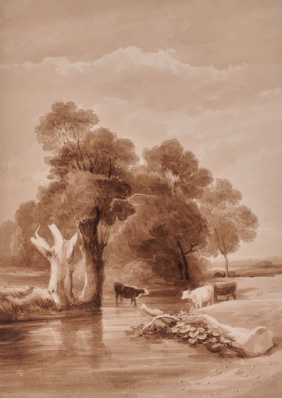 Paysage avec ruisseau - Edward Pretty