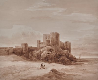 Paysage marin avec château - Edward Pretty