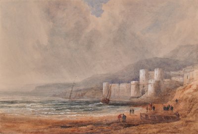 Paysage marin avec fort ou château - Edward Pretty
