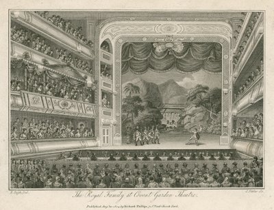 La famille royale au théâtre de Covent Garden, Londres - Edward Pugh