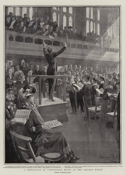 Une Répétition de la Musique du Couronnement à la Church House - Edward Read