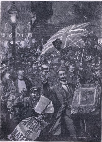 La nuit de Mafeking à Londres, illustration de l