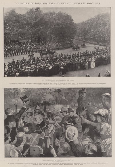Le retour de Lord Kitchener en Angleterre, scènes à Hyde Park - Edward Read
