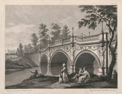 Vue en perspective du pont à Sion - Edward Rooker