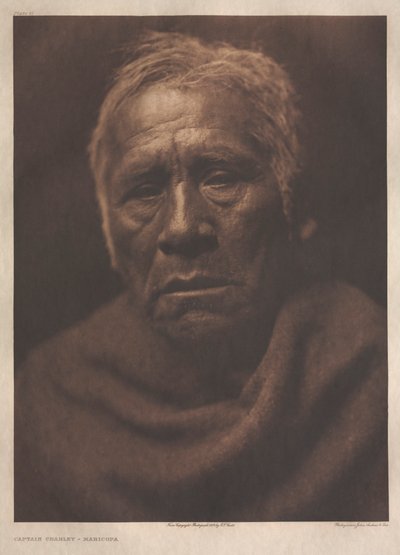Portfolio II, planche 71 : Capitaine Charley - Maricopa - Edward S. Curtis