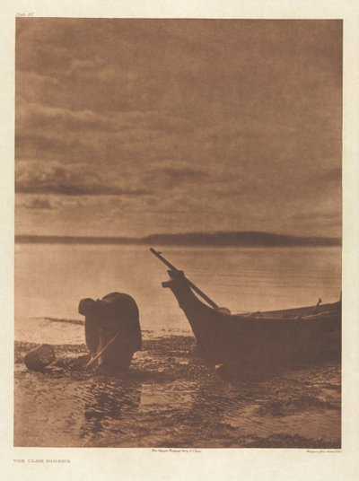 Portfolio IX, Planche 317: Le creuseur de palourdes - Edward S. Curtis