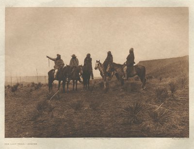 Portfolio I, planche 19 : Le sentier perdu - Apache - Edward S. Curtis