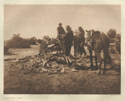 Portfolio I, planche 30 : Au sanctuaire-Navaho - Edward S. Curtis
