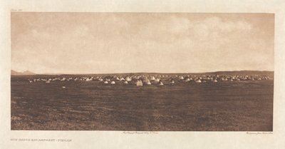 Portfolio VI, Planche 192: Campement de la danse du soleil--Piegan - Edward S. Curtis