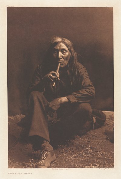 Portfolio VI, Planche 201: Aigle corbeau--Piegan - Edward S. Curtis