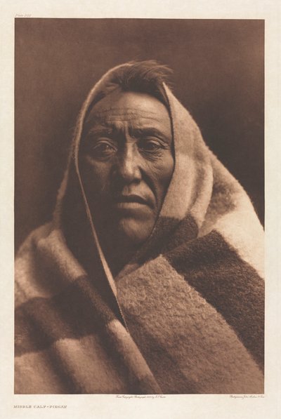 Portfolio VI, Planche 202: Veau moyen - Piegan - Edward S. Curtis