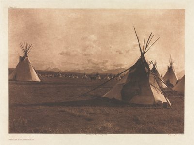 Portfolio VI, Planche 207: Campement Piegan - Edward S. Curtis