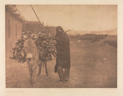 Portfolio XVII, planche 608 : Un chargement de combustible - Zuñi - Edward S. Curtis