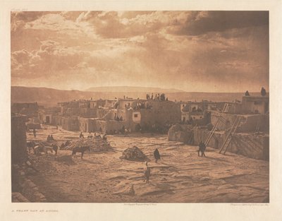 Portfolio XVI, planche 565 : Un jour de fête à Acoma - Edward S. Curtis