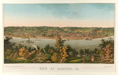Vue de Madison, Id. (Indiana) - Edward Sachse