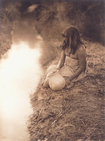 Femme Maricopa au ruisseau - Edward Sheriff Curtis