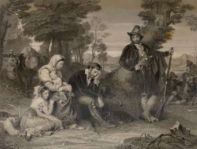 Prisonniers de la famille Contadina avec les Banditti - Edward Smith