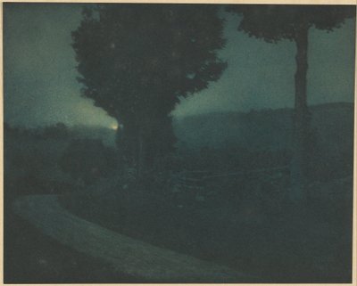 Route dans la vallée - Lever de lune - Edward Steichen