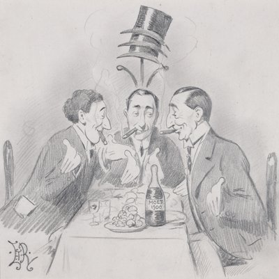 Un déjeuner célèbre à trois (Les Trois Isaacs) - Edward Tennyson Reed