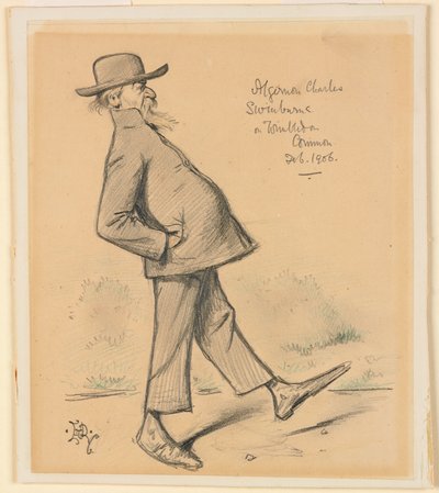 Algernon Charles Swinburne sur Wimbledon Common - Edward Tennyson Reed