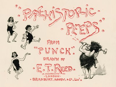 Peeps préhistoriques - Page de titre (lithographie couleur) - Edward Tennyson Reed