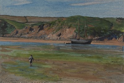 Une rivière du Devon à marée basse, 16 juin 1859 - Edward Thompson Davis