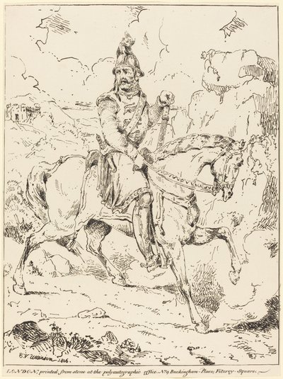 Chevalier en armure à cheval - Edward Vernon Utterson