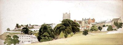 Vue du château de Richmond, Yorkshire, c.1860 - Edward W. Robinson