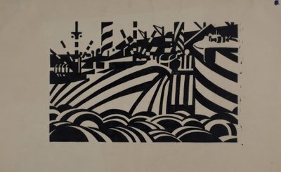Scène de quai - Edward Wadsworth