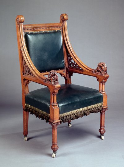 Chaise, probablement fabriquée par Crace - Edward Welby Pugin