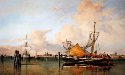 Soir avant le mauvais temps sur la lagune, Venise - Edward William Cooke