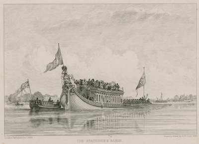 La barge du papetier, rivière Thames, Londres - Edward William Cooke