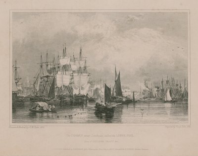 La Tamise près de Limehouse : Lower Pool - Edward William Cooke