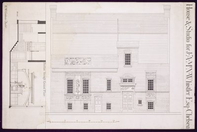 Design pour maison et studio pour J.A.M. Whistler Esq, Chelsea, c.1877-78 - Edward William Godwin
