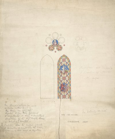 Conception pour des vitraux dans l