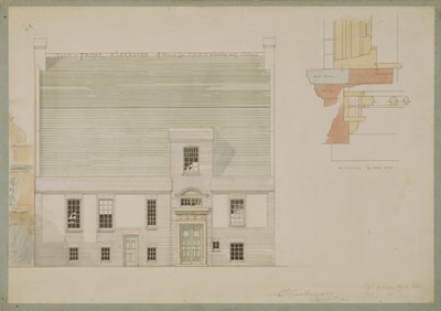 Élévation de la façade de la maison pour J.A.M. Whistler Esq, Tite Street, Chelsea, 1877 - Edward William Godwin