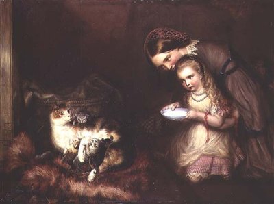 Nourrir les chats - Edward William John Hopley