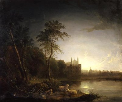 Vue au clair de lune du collège d