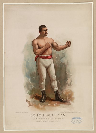John L. Sullivan, champion pugiliste du monde, c. 1883 - Edward Windsor Kemble