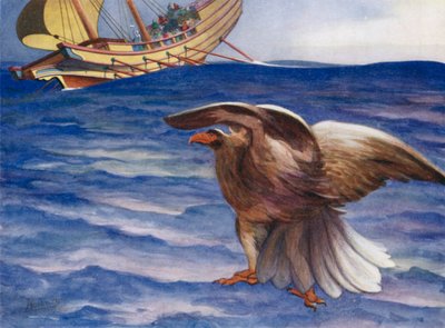 Il cria aigle ! et devint un aigle, et vola dans le navire - Edwin Arthur Norbury