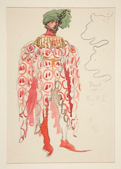 Bagot, croquis de costume pour Henry Irving - Edwin Austin Abbey
