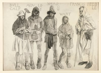 Devant Justice Shallow - Edwin Austin Abbey