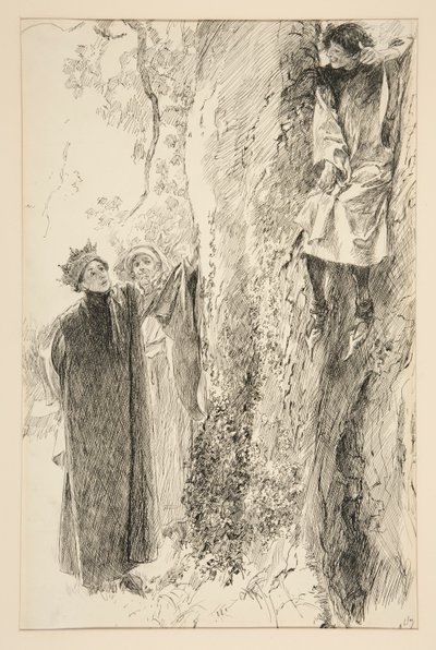 Biron et le Roi, Acte IV, Scène iii, Amour - Edwin Austin Abbey