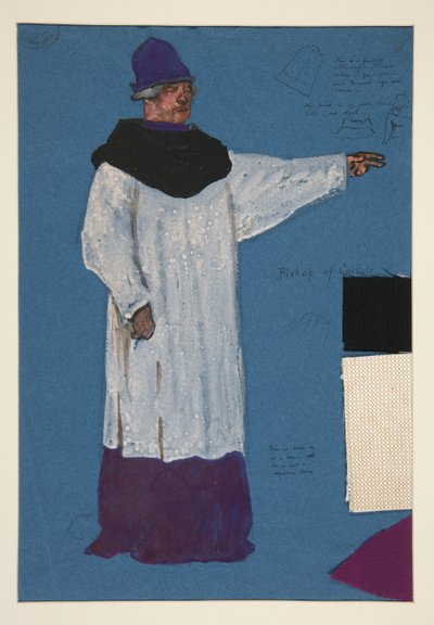 Évêque de Carlisle, croquis de costume pour Henry Irving - Edwin Austin Abbey